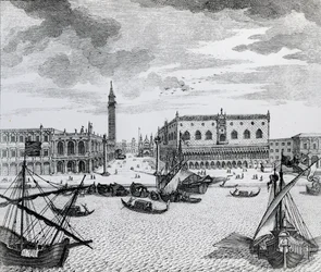 Uitzicht op Piazza San Marco vanaf het Bacino, Venetië